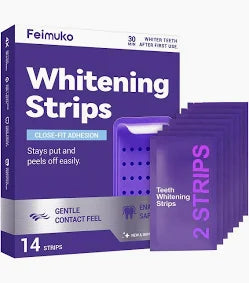 Teeth Whitening Strips Purple Close-Fit Adhesion Enamel Safe For Lasting Bright Smile